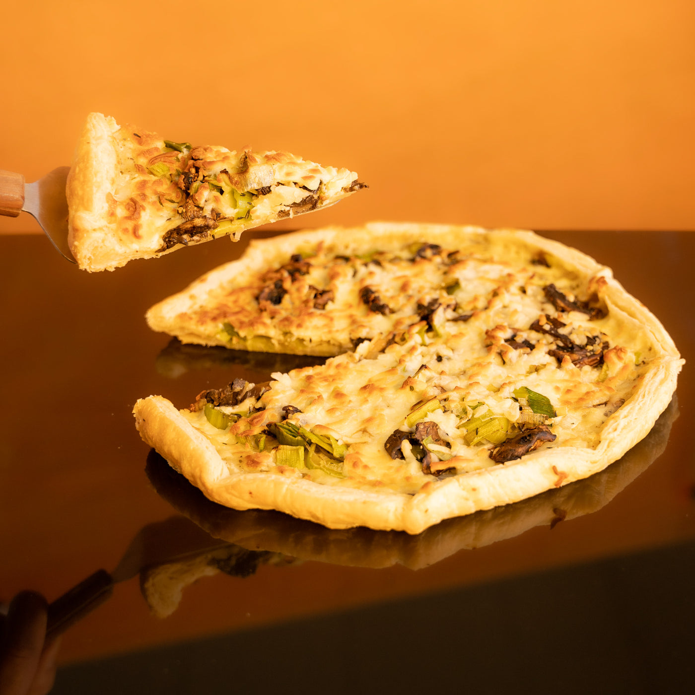 Leek & Mushroom Pizza Pie - Ma Pies